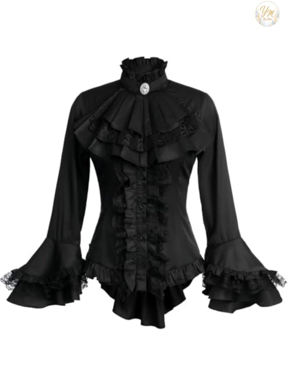 Victorian Gothic Lolita Blouse Ruffled Steampunk Cosplay Top